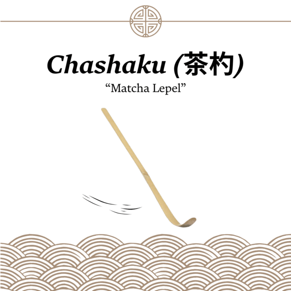 Matcha lepel Chashaku uit set zwart aardewerk