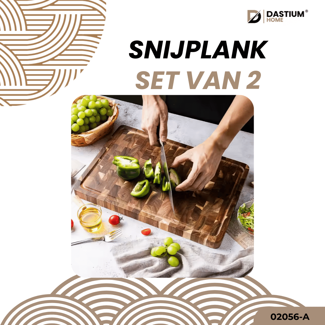 Dastium Home – 2-Delige Acaciahouten Snijplanken Set