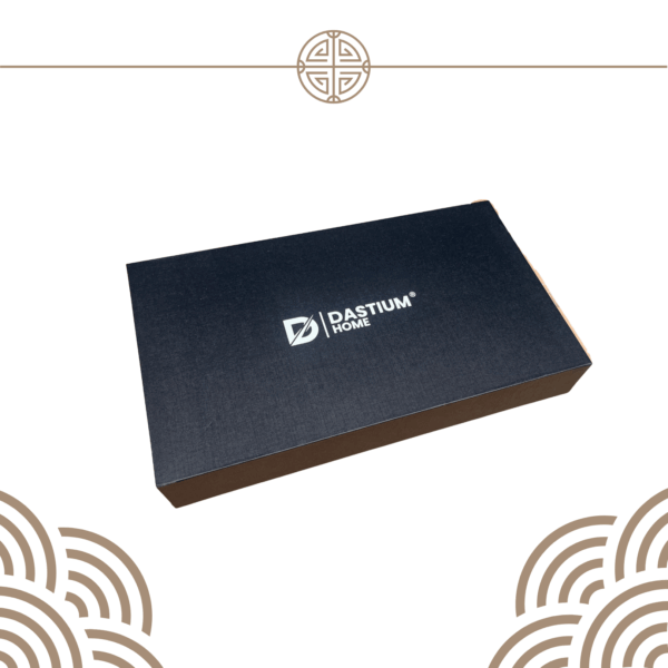 Luxe geschenkverpakking van het magnetisch messenblok essenhout, ideaal als cadeau voor kookliefhebbers.