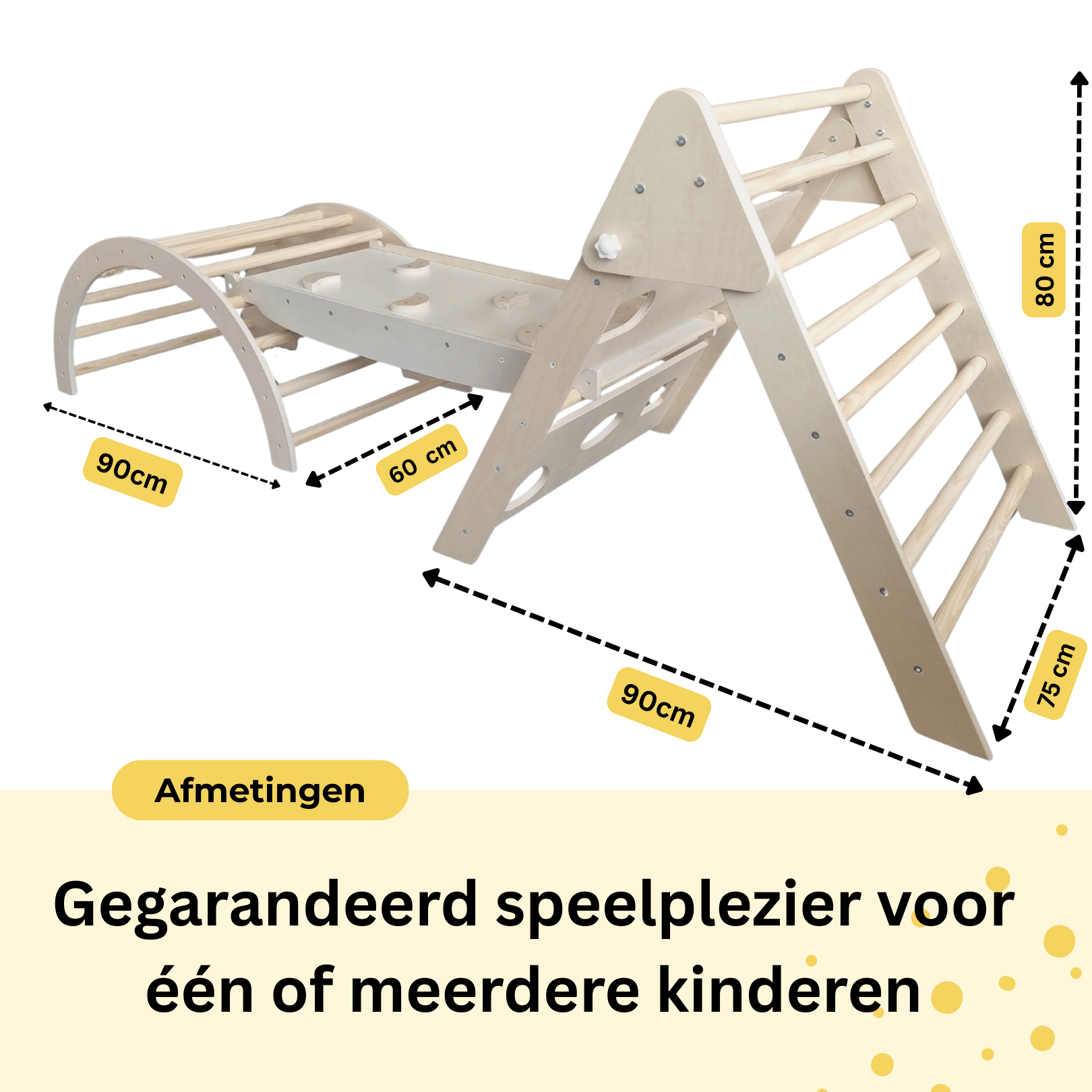 Montessori klimrek naturel groot speeltoestel voor één of meerdere kinderen