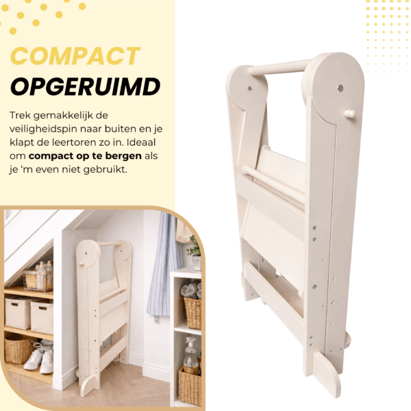 Dastium Kids Leertoren - Montessori Keukenhulp - Beige