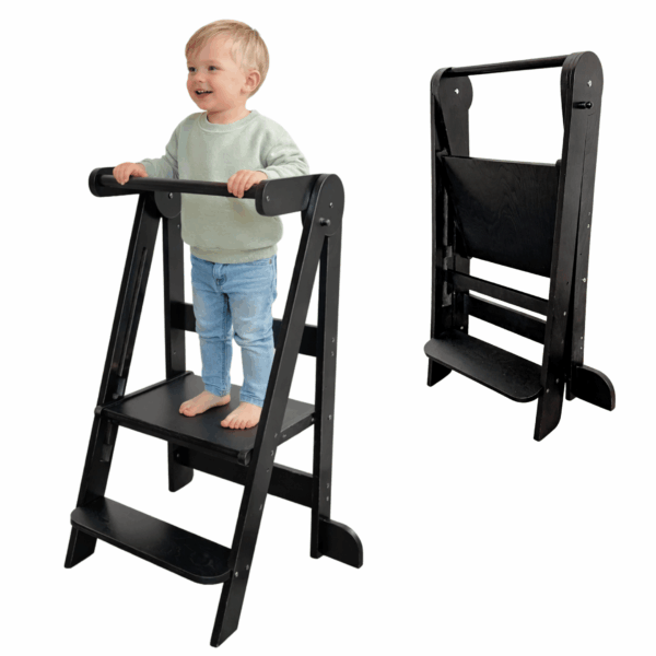 Dastium Kids Leertoren - Montessori Keukenhulp - Zwart