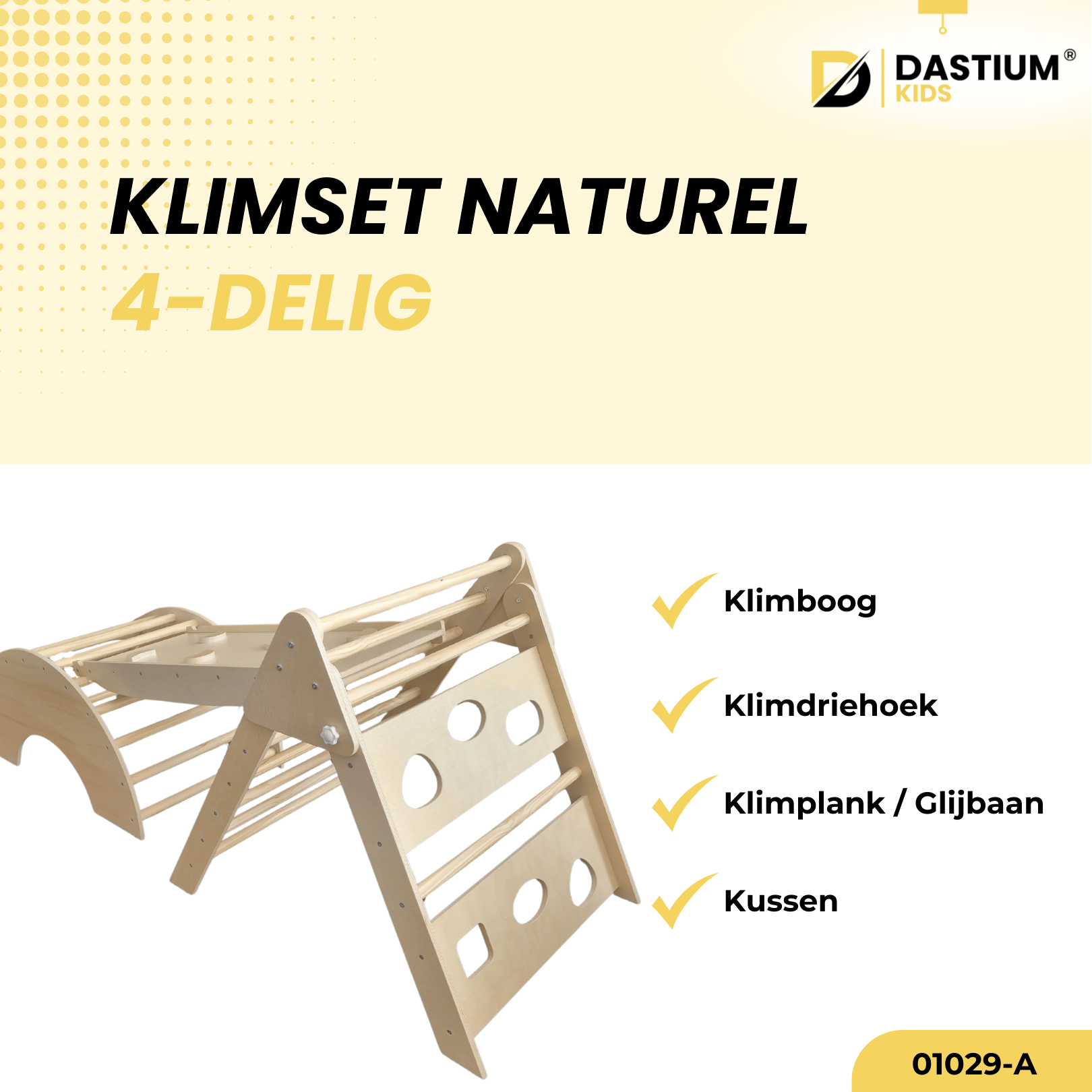 Dastium Kids Klimrek – Montessori Klimrek – Naturelkleur