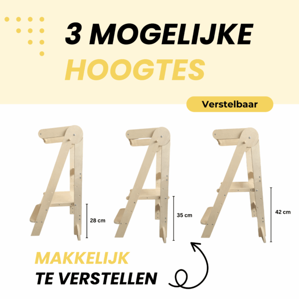 Dastium Kids Leertoren - Montessori Keukenhulp - Naturelkleur