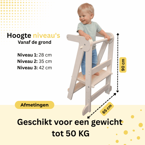 Dastium Kids Leertoren - Montessori Keukenhulp - Beige