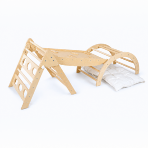 Dastium Kids Mini Klimrek - Montessori Klimrek - Houten Klimset - Naturelkleur