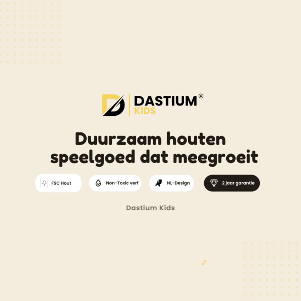 Dastium Kids Mini Klimrek - Montessori Klimrek - Houten Klimset - Naturelkleur